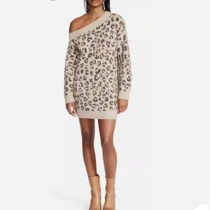 NWT Steve Madden oversized leopard dress small slouchy